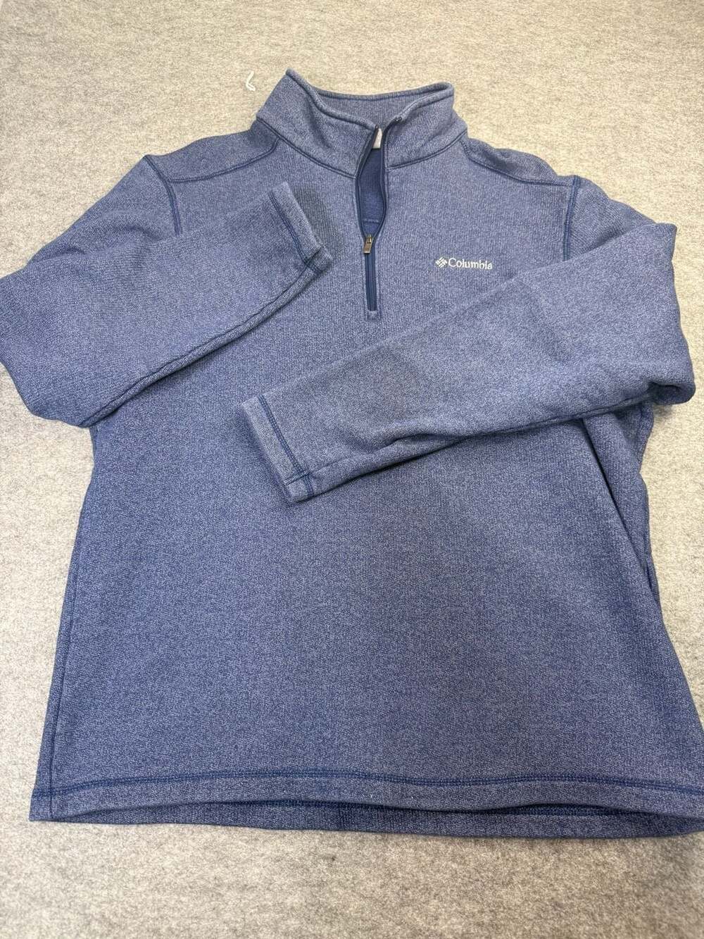 Columbia Great Hart Mountain III Half Zip Size L Blue Pullover